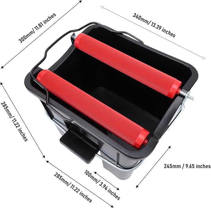 Mop Bucket, Foot Pedal Spin System Collapsible Portable Cleaning Bucket, Water Washing with ABS and Metal for Household Car and Maritime Use