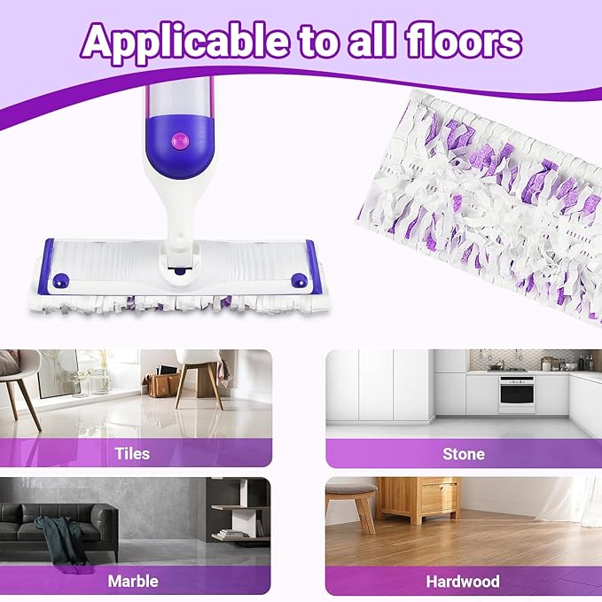 32 Count Disposable Power mop Refills for Swiffer Power Mop Multi-Surface and PowerMop Wood, Unscented Powermop Clean Replacement Mopping Pad
