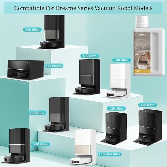Specially Designed For Pet Stains, Deep Cleaning And Deodorization 1L Floor Cleaner. Compatible With Dreame X50Pro/S50/X40/X40 Pro Ultra/S30/L20S/H11/M13/H16(1 PCS)