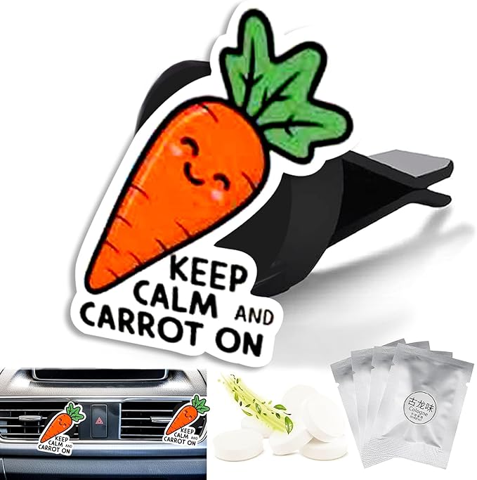 Cute Car Air Freshener Clips Carrot Car Vent Clips Carrot Cars Scents Cologne Air Conditioner Clip Auto Vent Interior Decoration Cars Accessories Carrots Gifts for Men Women,Friends