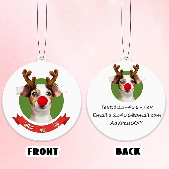 Generic Custom Logo Air Fresheners Bulk, Wholesale Personalized Double-Sided Car Air Fresheners with Picture Photo Text/Logo with Scents (10 Pack)