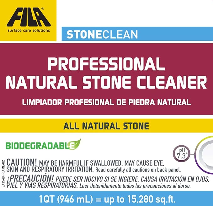 FILA Surface Care solutions STONECLEAN Natural Stone Cleaner, 1 GAL (1QT)