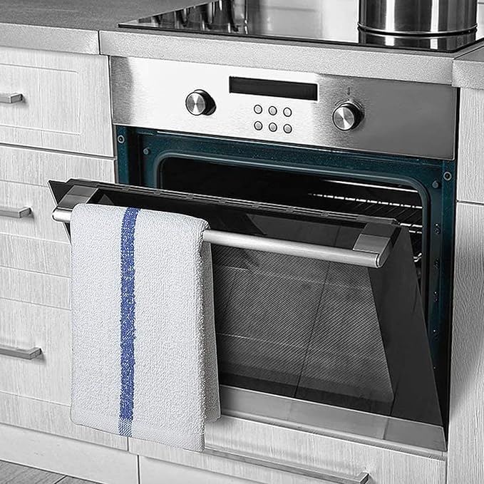 Bar Mop Blue Stripe 10lbs 16x19 Pack of 60 100% Cotton Double Stitched Route Ready Absorbent Kitchen Towel Dish Towels and Dishcloths Towels Sets Washcloth Kitchen Towels