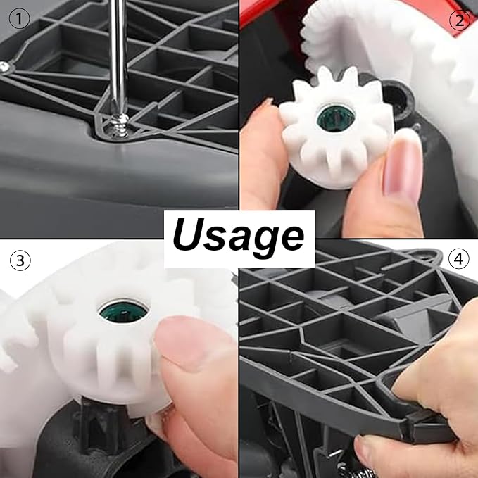 4PCS Pedal Bearing Replacement Compatible with O-Cedar Easywring, Fit 90% Rotation Mop Bucket on The Market (Black)