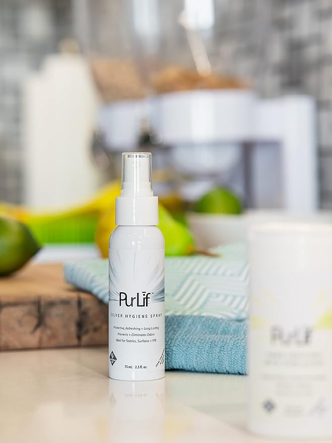 PurLif Silver Cleansing and Refreshing Mask, Fabric, Surface Spray and Deodorizer - Travel Size