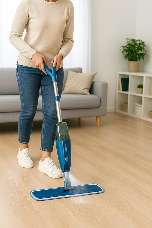 Spray Mop for Floor Cleaning – Microfiber Flat Mop with 2 Spray Modes, 34 oz Refillable Bottle, Ergonomic Handle, Swivel Head, for Hardwood, Tile, Laminate & Vinyl Floors