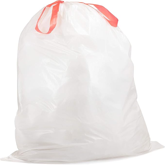 UNSCENTED 21 Gal / 80 Liter | Drawstring Closure Trash Bag | Heavy Duty By Qualia (UNSCENTED, 90 BAGS)