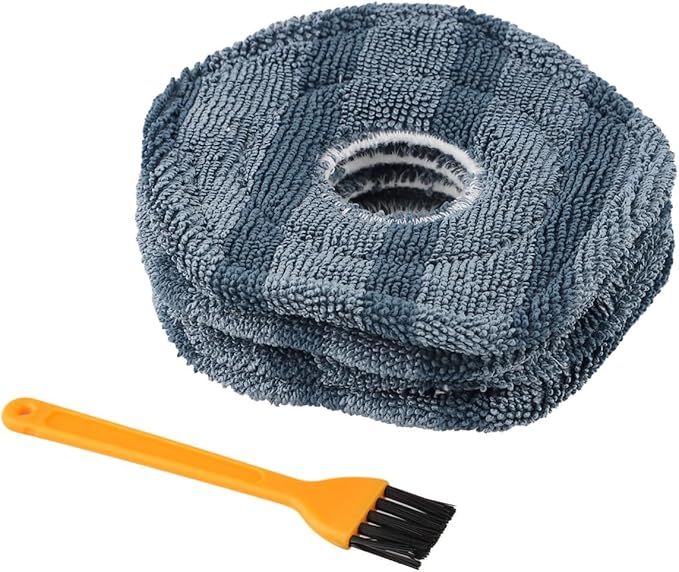 for Eufy X10 Pro and for Omni X9 Pro Robot Vacuum Cleaner Replacement Spin Mop Pads Set, Microfiber Washable Accessories for Efficient Cleaning on Hardwood, Tile, and Carpet Floors