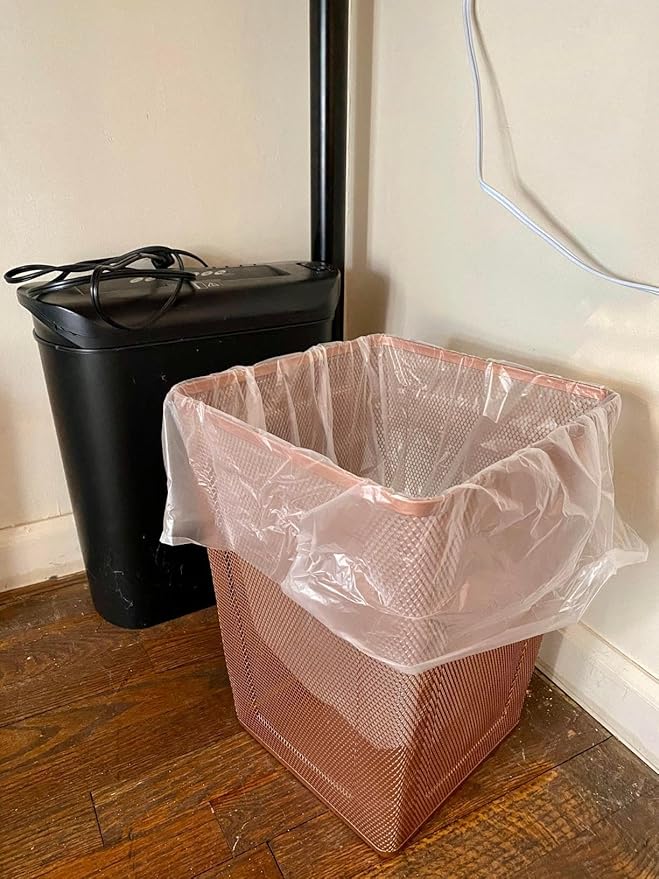 320 Count 8 Gallon Trash Bags Clear Medium Garbage Bags Strong, Leakage-Free,Unscented 30 Liter Thick for Bathroom, Office, Kitchen Waste Basket Trash Can (Clear, 8 Gallon-320 Count)