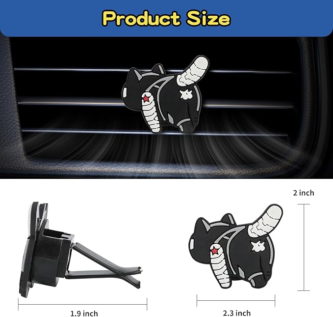 Air Vent Decoration - Cute Super Kitty Hero Decorative Vent Clip for Cars, Bedroom or Office [Winter Soldier]