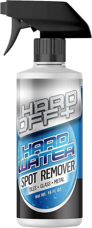 Giant Lion Hard Off+ Hard Water Stain and Spot Remover For Bathroom, Shower Doors, Glass, Tile and Metal 16oz
