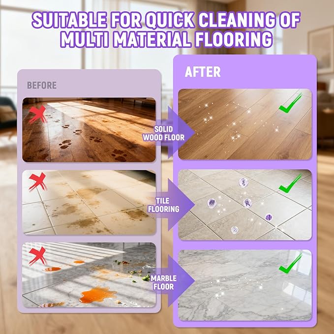 82FL OZ/2.42 L Lavender Scent Floor Cleaning Solution Compatible with Roborock Robot Vacuum (Qrevo/Q7/Q10/Saros 10R/F25), Floor Cleaner for All Robot Vacuums & Cordless Wet Dry Vacuum with Mopping
