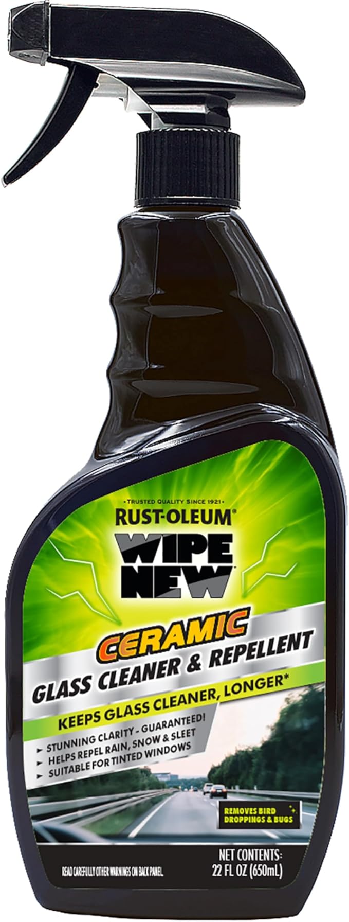 Rust-Oleum Wipe New 387741 - Ceramic Glass Cleaner & Repellent, 22 oz