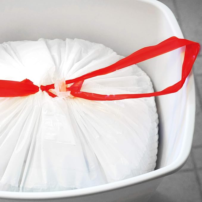 Reli. 2-4 Gallon Trash Bags Drawstring | 250 Count | 18"x 20" | Small Garbage Bags 4 Gallon - Drawstring Handles | White Trash Can Liners 2 Gal - 3Gal - 4Gal | Small Bin Liners, Office