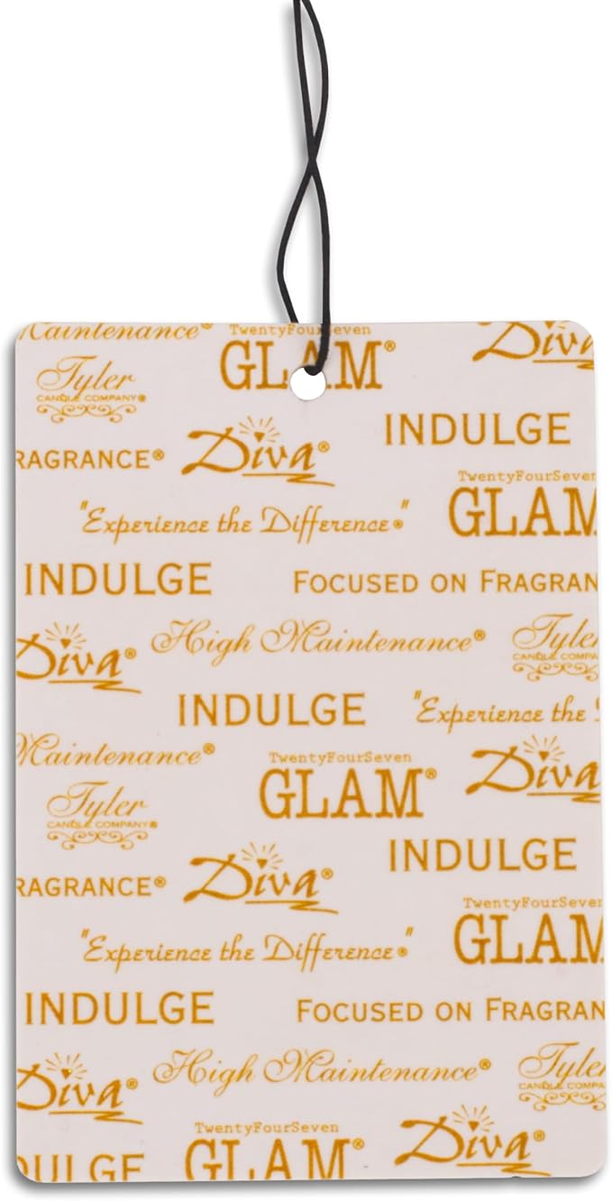 Tyler Candle Kathina Autoglam Ivory And Gold 4.5 x 3 Cardboard Auto Air Freshener Mirror Hanger, Pack of 6