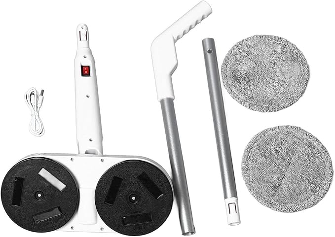 Cordless Electric Mop Efficient Self Propelled Dual Spin Mops for Floors , Adjustable and Rotation Design for The Elderly, Lithium Battery
