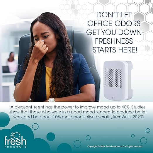 Fresh Products myfresh 2.0 Personal Air Freshener with Dry Fragrance Technology for Small Spaces Compact Design Motion Sensor Battery Included Coconut Vanilla 6 pk