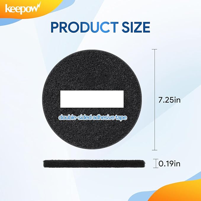 KEEPOW Trash Can Deodorizer Stick On, 12 Pack 7.25" Garbage Can Deodorizer Stick On Compost Bin Filter, Compost Filters for Countertop Bin Compost Pail Counter Refill Sets (Round)