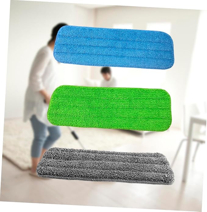 3pcs Reusable Sponge Mop Heads Microfiber Refillable Spray Mop Pads Washable Cleaning Tool