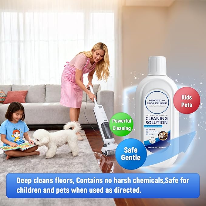 5 Bottle Multi-Surface Floor Cleaning Solution Compatible with Tineco iFLOOR 2/3/5 & FLOOR ONE S3/S5/S6/S7 PRO, All Cordless Wet/Dry Vacuum & Robot Vacuum with Mopping, Original Floor Cleaner Refill
