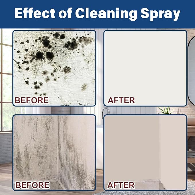 Highly Effective Removal Spray, 8.4 Fl.Oz Wall Cleaner Spray, Dust and Stain Remover Multi-Surface Cleaning Solution for Bathrooms Kitchens Wood Tile(1Pcs)