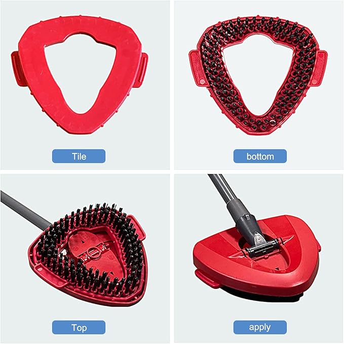 Spin Mop Replacement Head Base Scrub Brush Floor Scrub Brush | Triangle Floor Scrubber Mop Replace Head Base,Microfiber Spin Mop,Floor Scrubber,Hard Bristle Cleaning Brush for Kitchen,Tile,Hard Floor