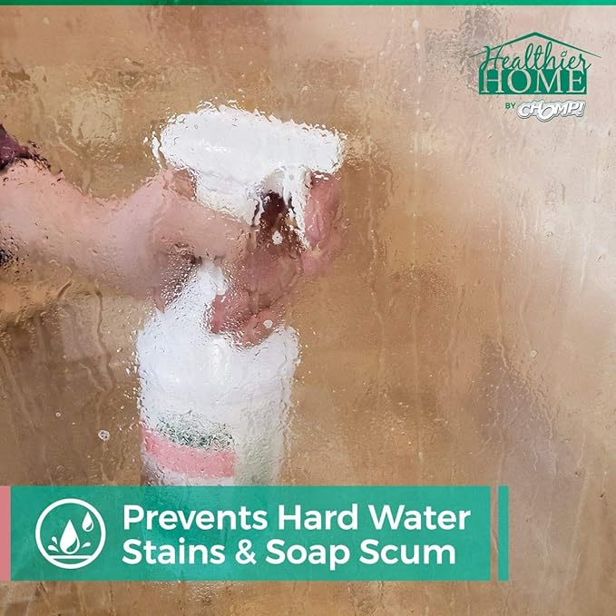 CHOMP Shower Door Water Repellent: Healthier Home ShowerDoorMagic 6 in 1 Hard Water Stain Preventer for Glass, Fiberglass, Tile & More- Spot, Soap Scum, Calcium & Limescale Prevention 32 oz.