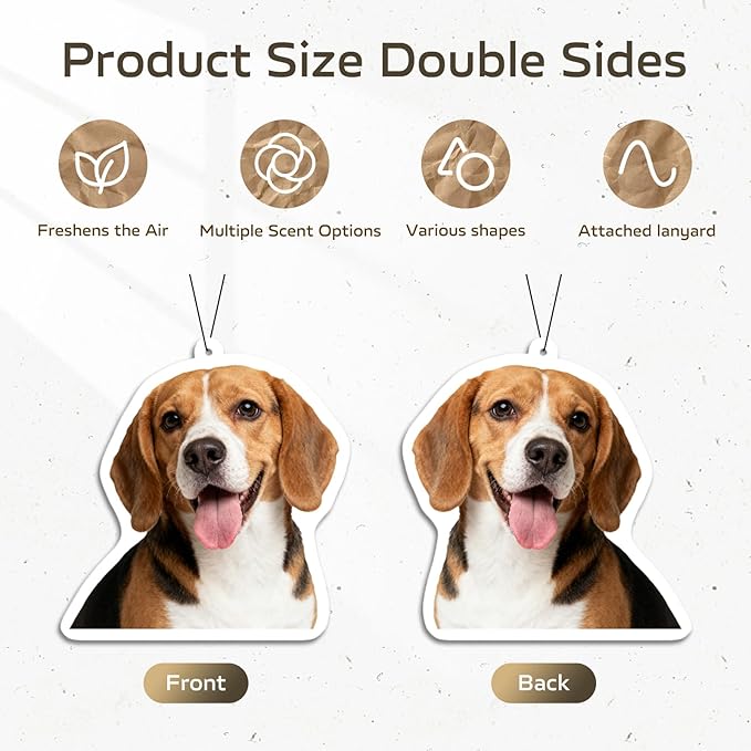HINFKA 10-1000 Pcs Custom Air Fresheners with Picture – Personalized Double-Sided Car Freshener with Logo or Photo, Bulk Customized Gifts for Business Events and Branding (A09-Irregular, Personalized)