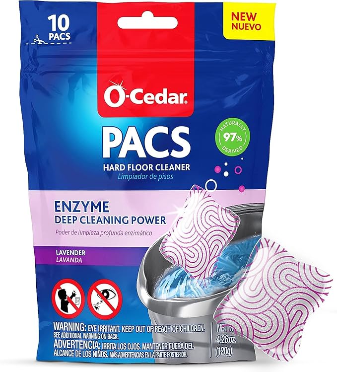 O-Cedar Quickwring Bucket & MF Cloth Mop + 1 Lavender PAC (Variety Pack)