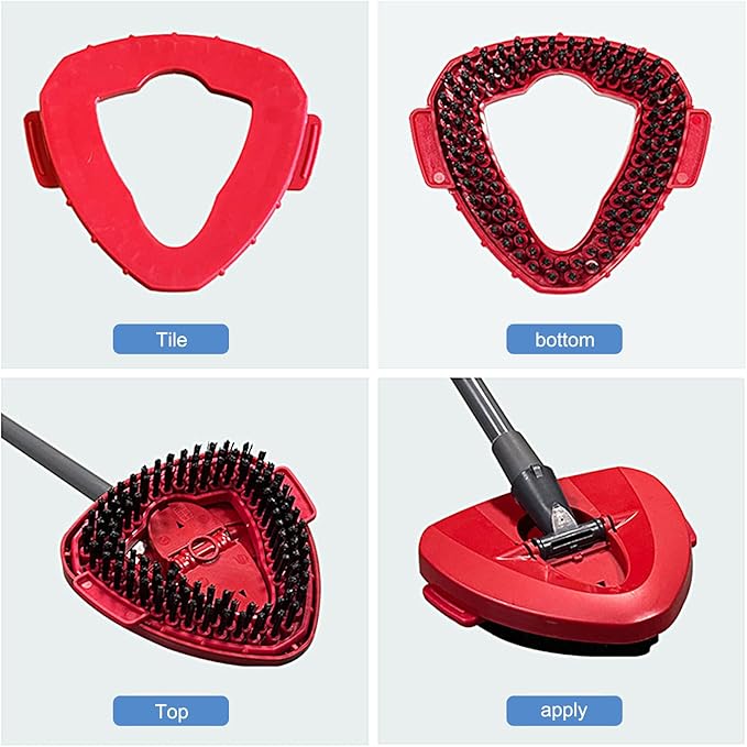 Spin Mop Replacement Head Base Scrub Brush Floor Scrub Brush | Triangle Floor Scrubber Mop Replace Head Base,Microfiber Spin Mop,Floor Scrubber,Hard Bristle Cleaning Brush for Kitchen,Tile,Hard Floor