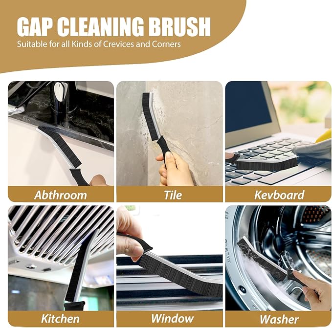4Pcs Crevice Cleaning Brushes for Household Use, Grout Cleaner Brush, Hard Bristle Groove, Gap Cleaning Tool, Suitable for Areas Usually Difficult to Reach