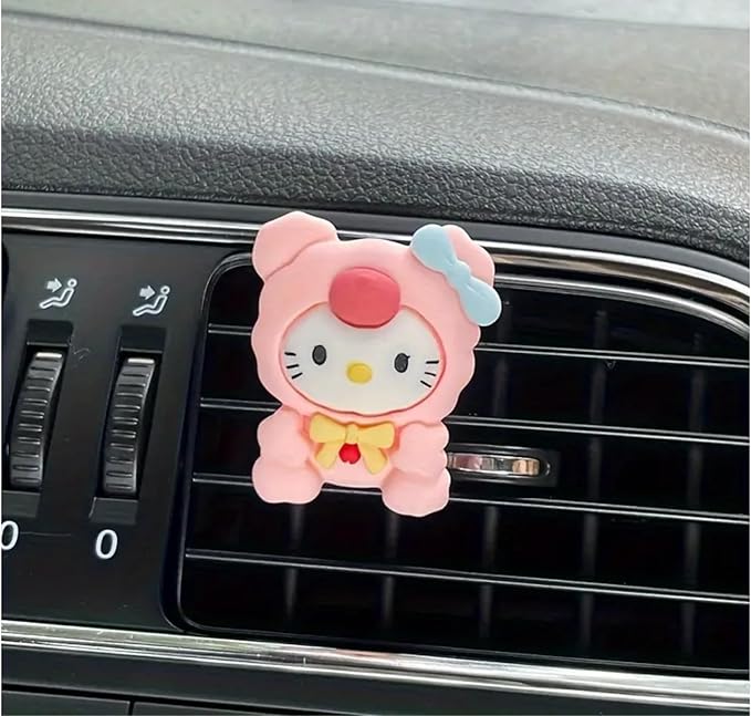 4 Pcs Cute Cartoon Car Air Vent Clip Decorations – Kawaii Car Air Fresheners, Interior Accessories for Women and Men – Cool Car Dashboard Decor, Personalized Gift
