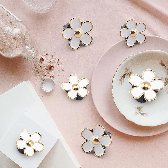 Daisy Flower Air Vent Clip - Colorful Car Accessories for Women Interior, Cute Set, White