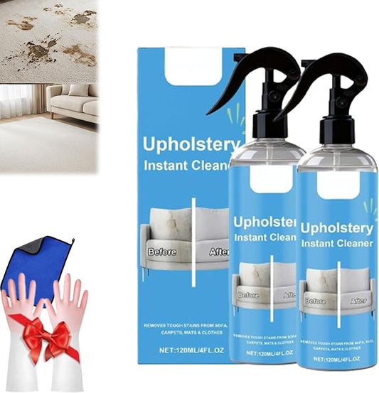 2026 Must-Have Upholstery Cleaner, Pro Formula Erases Tough Stains, Leaves Everything Fresh like New, Fabric Cleaner, For Clothing, Sofas, And Other Fabrics (2PCS)
