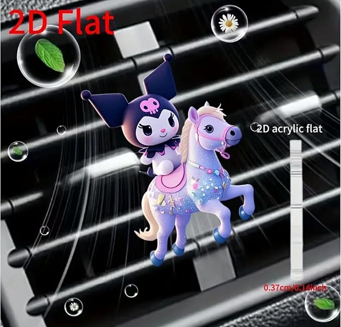 4 Pcs Cute Cartoon Car Air Vent Clip Decorations – Kawaii Car Air Fresheners, Interior Accessories for Women and Men – Cute Car Dashboard Decor, Personalized Gift
