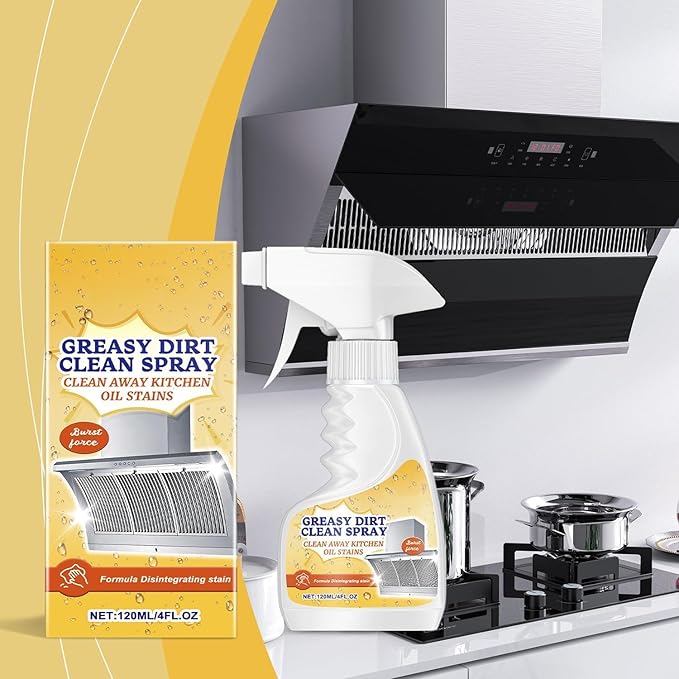 RJDJ 2025 New Greasy Dirt Clean Spray, Multifunctional Powerful Kitchen Foam Cleaner, All Purpose Stain Removal Cleaners, Oven And Grill Cleaners for Kitchen Oil Stains (3PC)