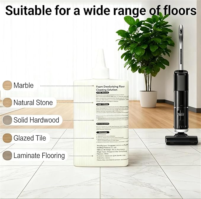 Floor Cleaner Liquid And Foam Pet Deodorizer, Flower Fruit Scent, 500ml X3 Refill Set, Compatible With Dreame H15 Pro/H14 Pro/H13 Pro Wet Dry Vacuum Cleaners