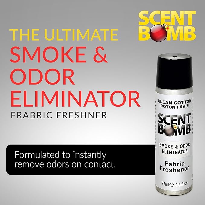 Scent Bomb, Concentrated Air Freshener, Fabric Freshener 2.5 oz Clean Cotton (2 pack)