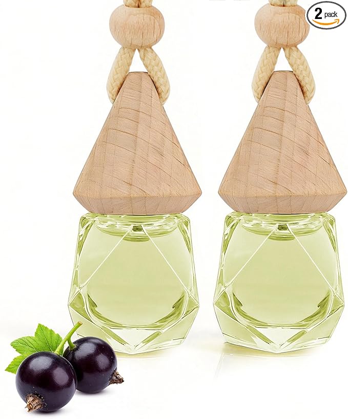 Car Air Freshener Diffuser 2 Pack Hanging Air Freshener Diffuser - Jasmine Cedar Breeze Scent Car Fresheners 120 days Long Lasting Vent Clip 0.27 oz Each Air Fresheners Gifts for Women Birthday