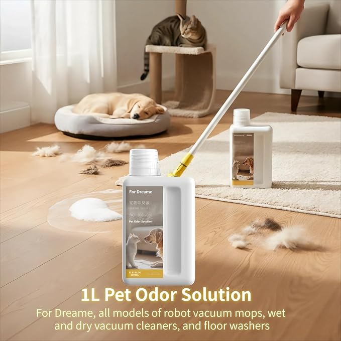 Specially Designed For Pet Stains, Deep Cleaning And Deodorization 1L Floor Cleaner. Compatible With Dreame X50Pro/S50/X40/X40 Pro Ultra/S30/L20S/H11/M13/H16(1 PCS)
