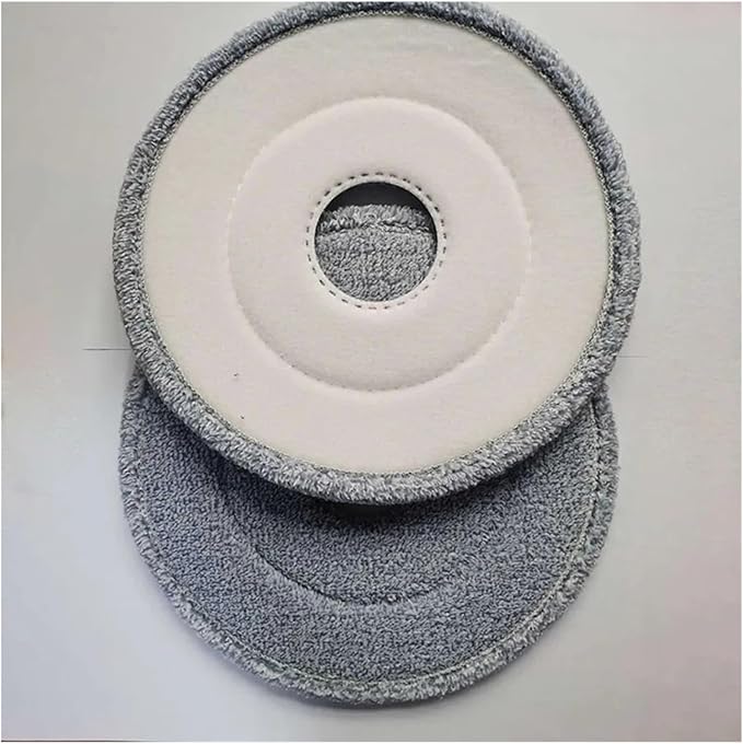 24cm Round Mop Head Cloth Spin Wring for Cleaning Floors Pad Home Replacement Universal Accessories 360 Rotating Barrel Towels,Mop Cloth Replacement(3pcs)