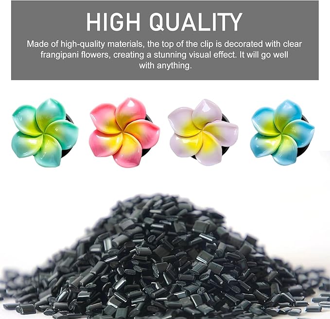 4PCS Flower Car Air Freshener Vent Clips, Cute Air Conditioning Outlet Clips, Colorful Pentapetal Flower Cars Vent Clip, Auto Air Vent Decoration Accessories (Purple+Green+Rose Red+Blue)