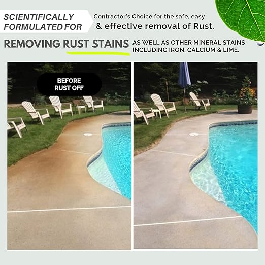 Wash Safe™ GETS RUST OFF | Non-Corrosive, Non-Bleach Rust & Hard Water Stain Remover | Water-Based, Fast-Acting Formula for Metal, Concrete, Tools & More (32 oz Spray)