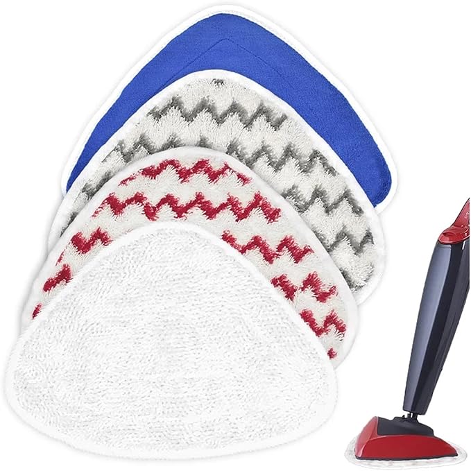 2PCS Replacement Microfiber Mop Pads Washable Reusable Refill for Hot Spray Steam Cleaning Tool(Blue)
