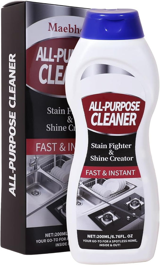All-Purpose Household Cleaners - Powerful Multipurpose Cleaner for Stains,Grease from Various Surfaces Including Stainless,Steel,Tile,Ceramic and More（6.76 oz）