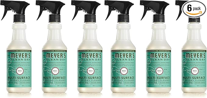 Mrs. MEYER'S CLEAN DAY All-Purpose Cleaner Spray,Basil,16 fl. oz,(Pack of 6)