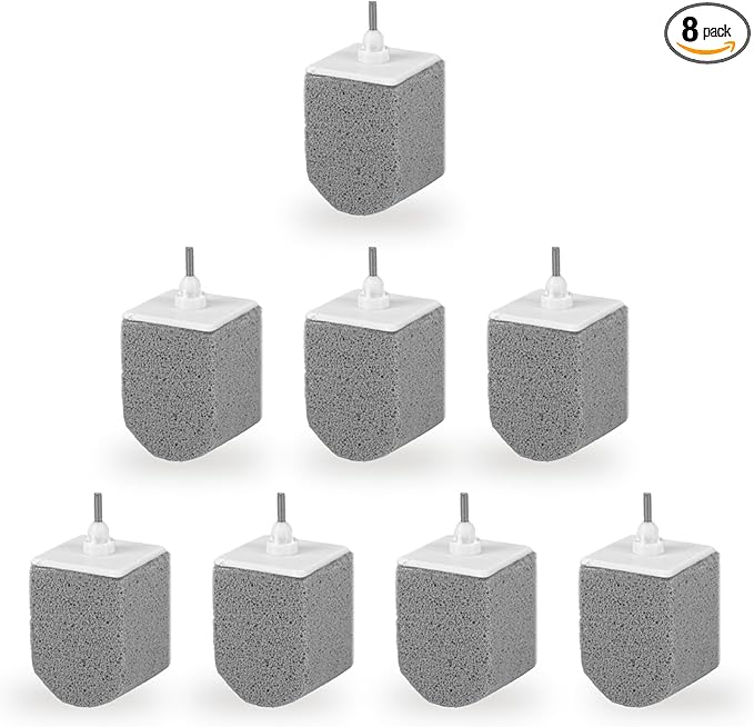 Pumice Stone Refill Heads for Toilet Bowl Cleaner, Hard Water Ring Stain Remover for Bathroom, Bathtub, Pool, Kitchen Sink Cleaning, 8 Pack (gray)