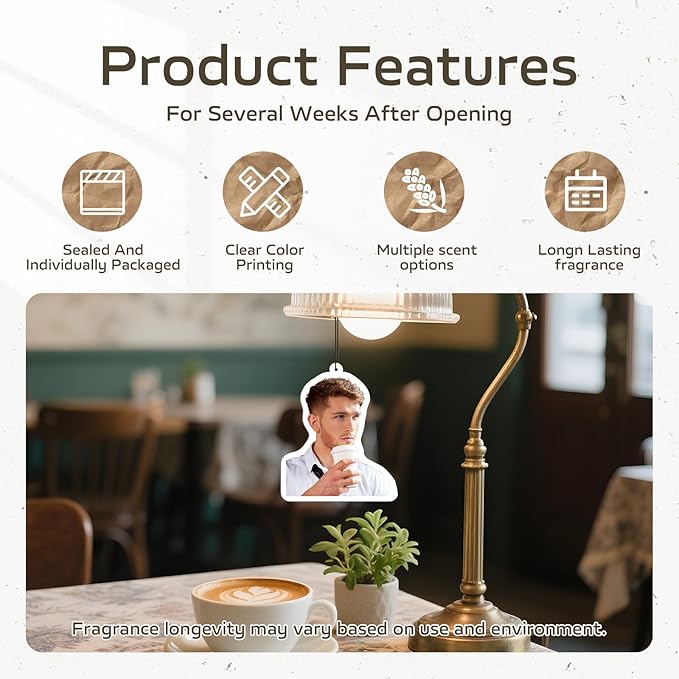 HINFKA 10-1000 Pcs Custom Air Fresheners with Picture – Personalized Double-Sided Car Freshener with Logo or Photo, Bulk Customized Gifts for Business Events and Branding (A09-Irregular, Personalized)