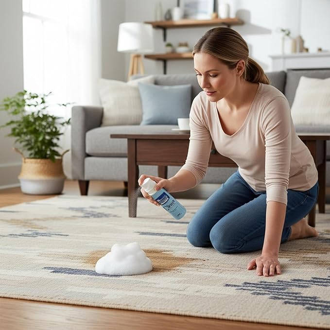 Fabric Cleaner Spray - 150ml Carpet Foam Cleaning Agent, Upholstery Stain Wash | Home Office Jacket Laundry Interior Couch Furniture Spot Eliminator Maintenance Care
