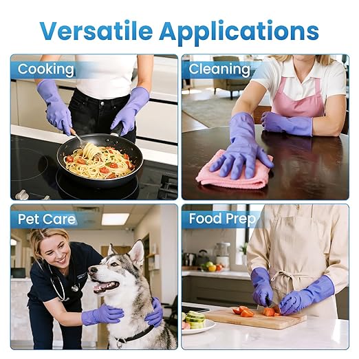 Borje Nitrile Exam Gloves Small, 100 Count Disposable Gloves, Iris Blue, Latex-Free Powder-Free, Food Safe, Cooking, Cleaning
